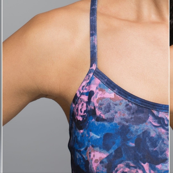 Lululemon Power Y Tank Luon Moody Mirage Bark Berry Deep Navy - Picture 7 of 16